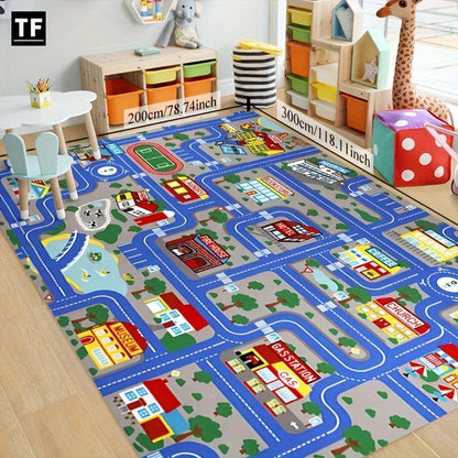 Car city playmat large cartoon rug