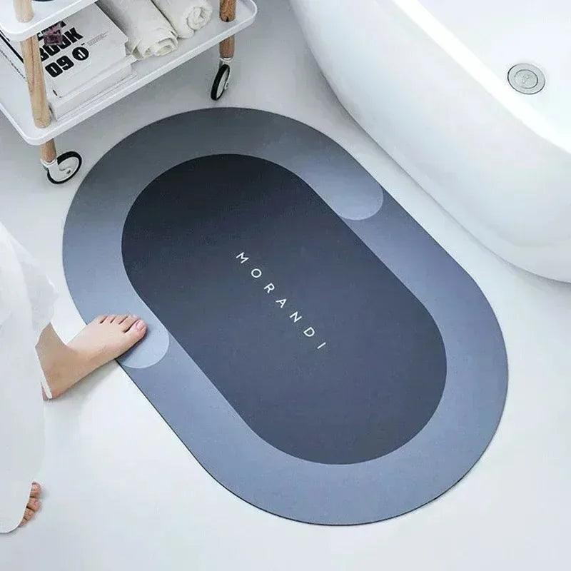 VIKAMA Splash & Seek Floor Mat Diatomaceous Earth Bath Rug Non-Slip Shower Mat for Quick Dry Safety