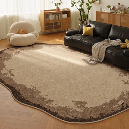 Retro Style Irregular Plush Area Rug