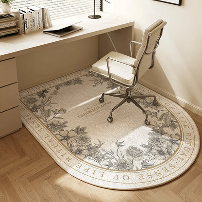VIKAMA Computer Chair Non-Slip Floor Mat Bedroom Study Under Desk Chair Protection Carpet
