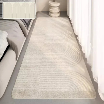 VIKAMA Minimal Line Design Non-Slip Washable Area Rug