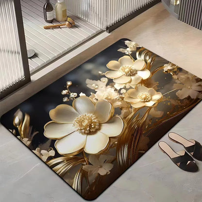 Quick-dry non-slip bath door mat