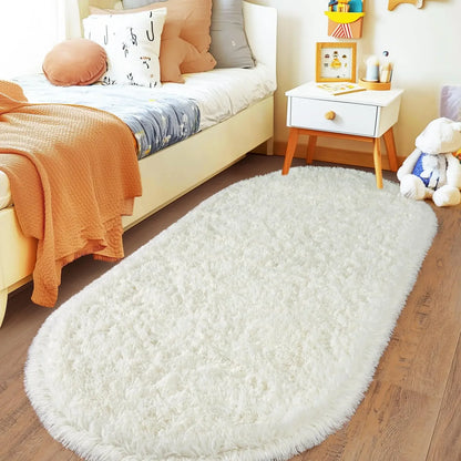 VIKAMA Soft Fleece Plush Bedroom Area Rug