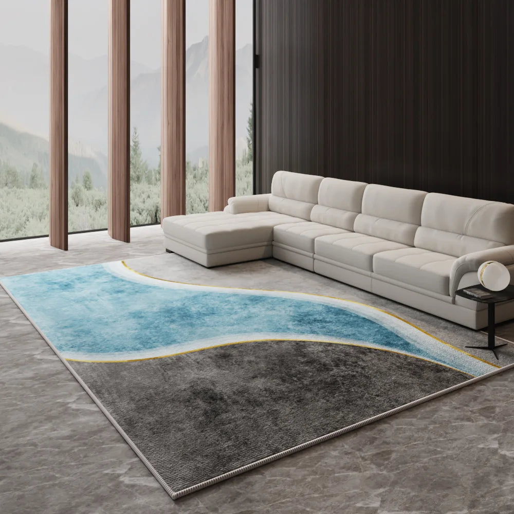 VIKAMA Nordic Light Luxury Large Area Living Room Carpet Sofa Coffee Table Bedroom Floor Mat