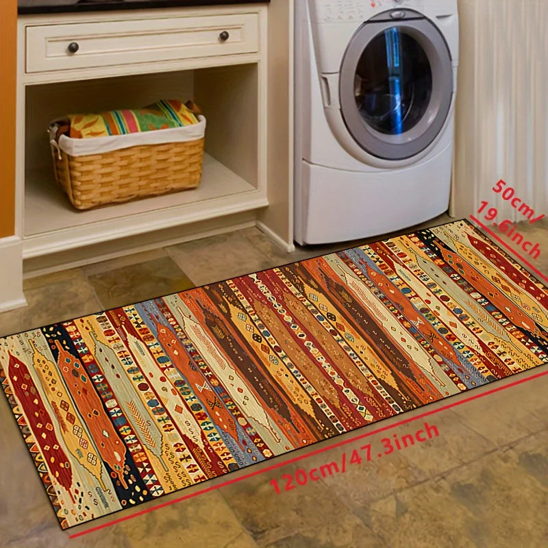 Bohemian runner rug for hallway kitchen entryway decor
