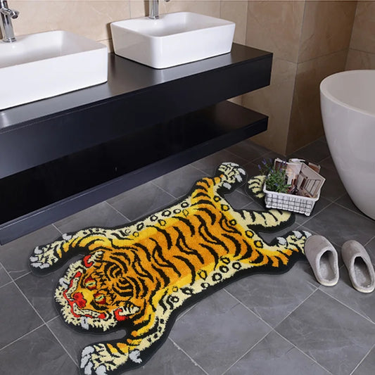 VIKAMA Tiger Pattern Rug Living Room Bedroom Decor