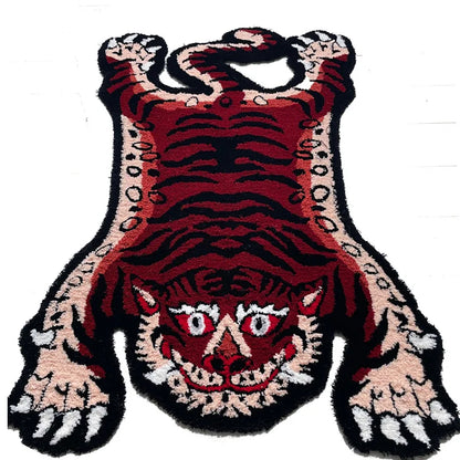 VIKAMA Bionic Tiger Decorative Rug - Unique Shaped Floor Mats for Living Room and Bedroom Decoration