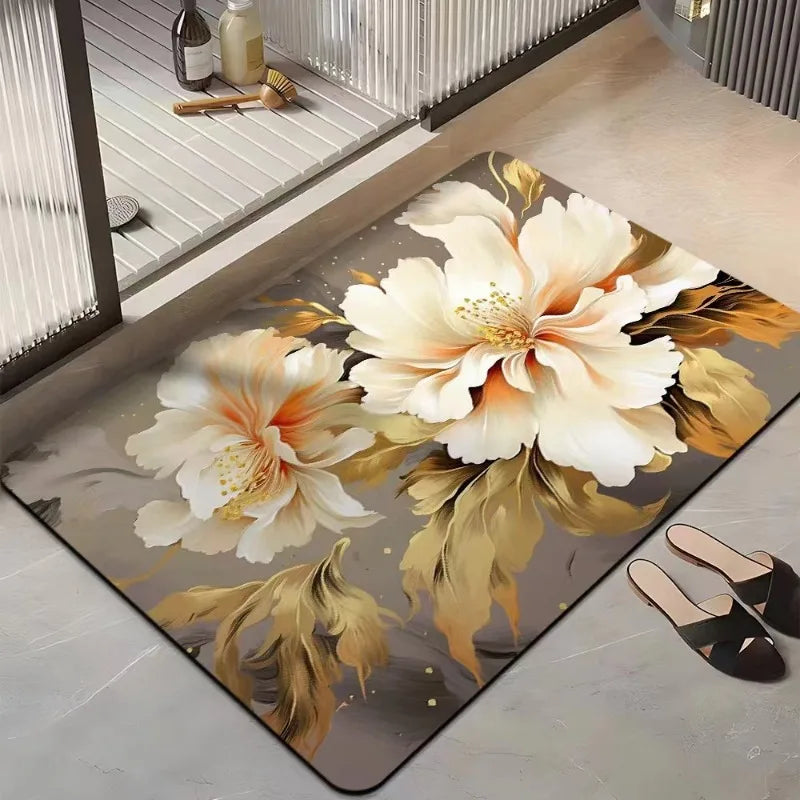 Quick-dry non-slip bath door mat