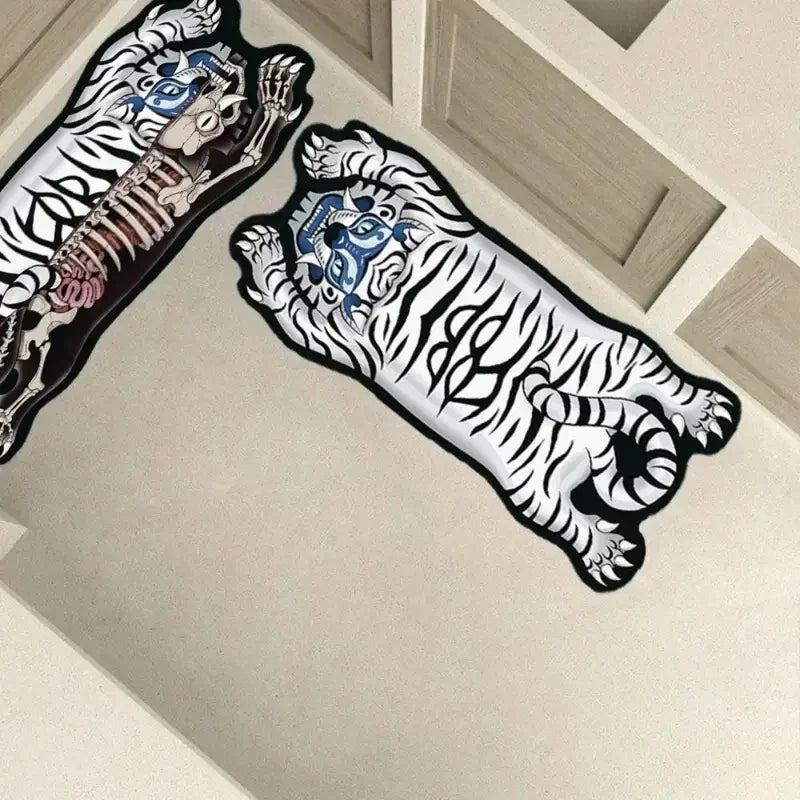 VIKAMA Tiger-Shaped Non-Slip Area Rug