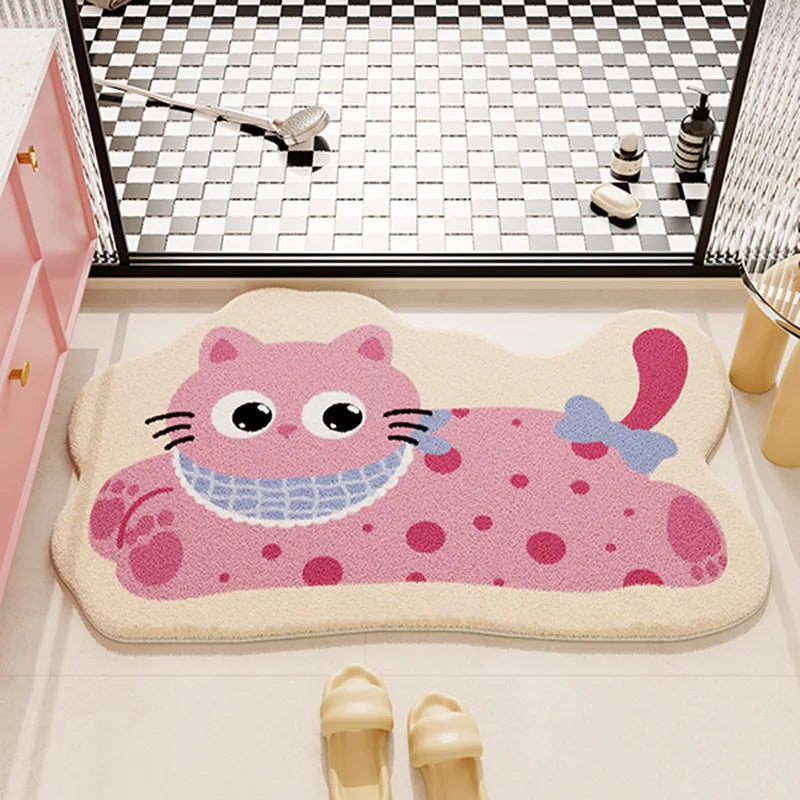 Imitation Cashmere Floor Mat Absorbent Non-Slip Dirt-Resistant Easy-Clean Door Mat