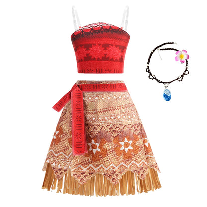 Disney Moana Ocean Adventure Princess Costume Dress For Girls