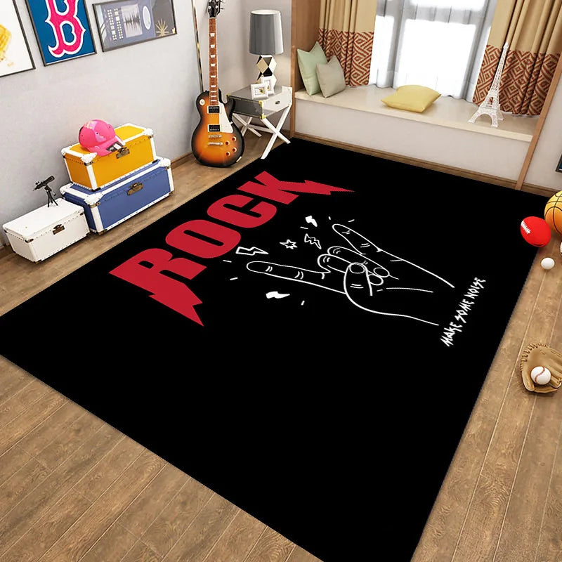 Drum Rug Non-Slip Shock-Absorbing Soundproof Mat for Electronic & Acoustic Drums Music Studio Home Carpet