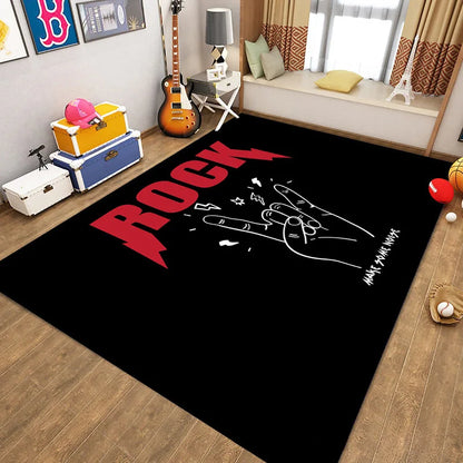 Drum Rug Non-Slip Shock-Absorbing Soundproof Mat for Electronic & Acoustic Drums Music Studio Home Carpet