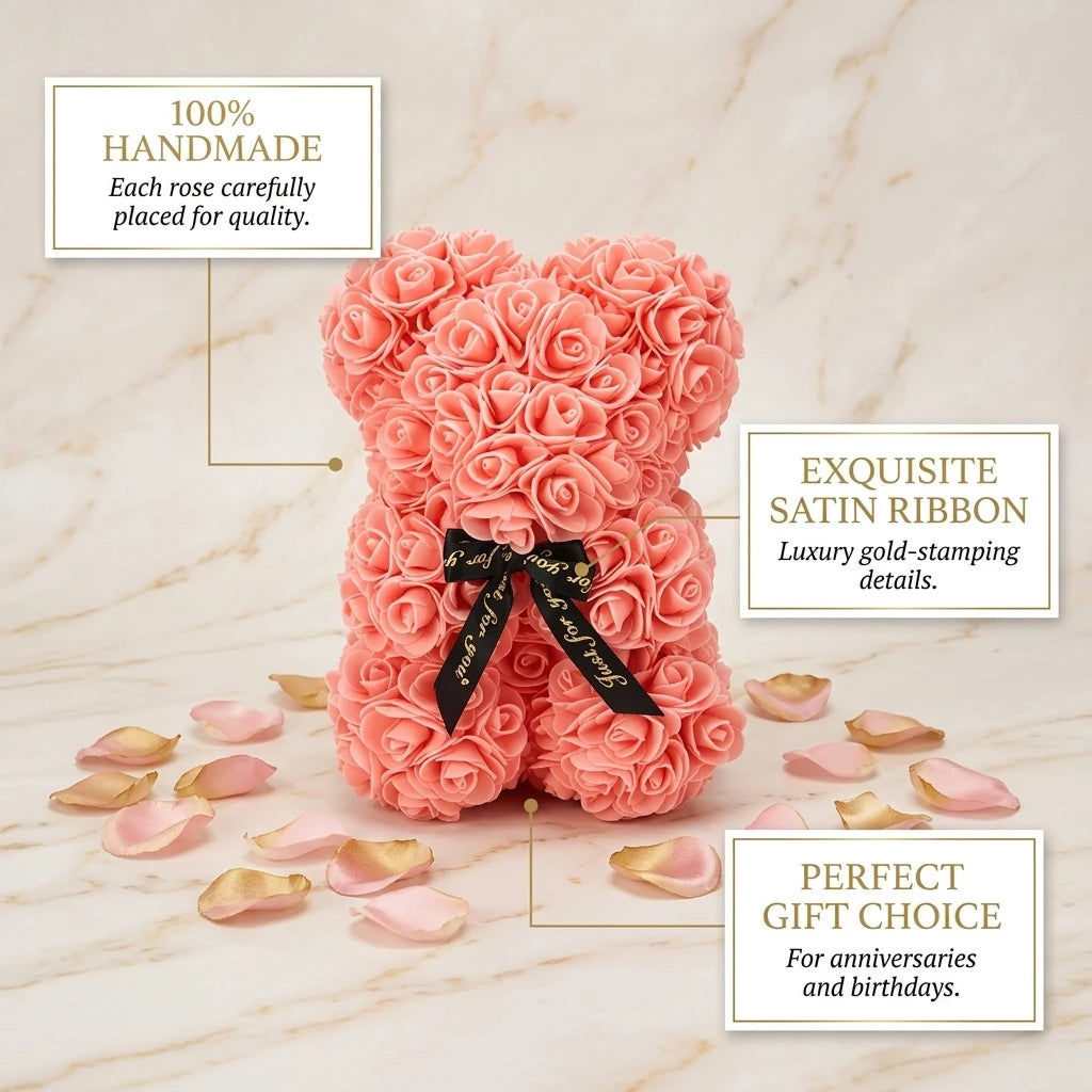 Eternal Rose Teddy Bear Gift