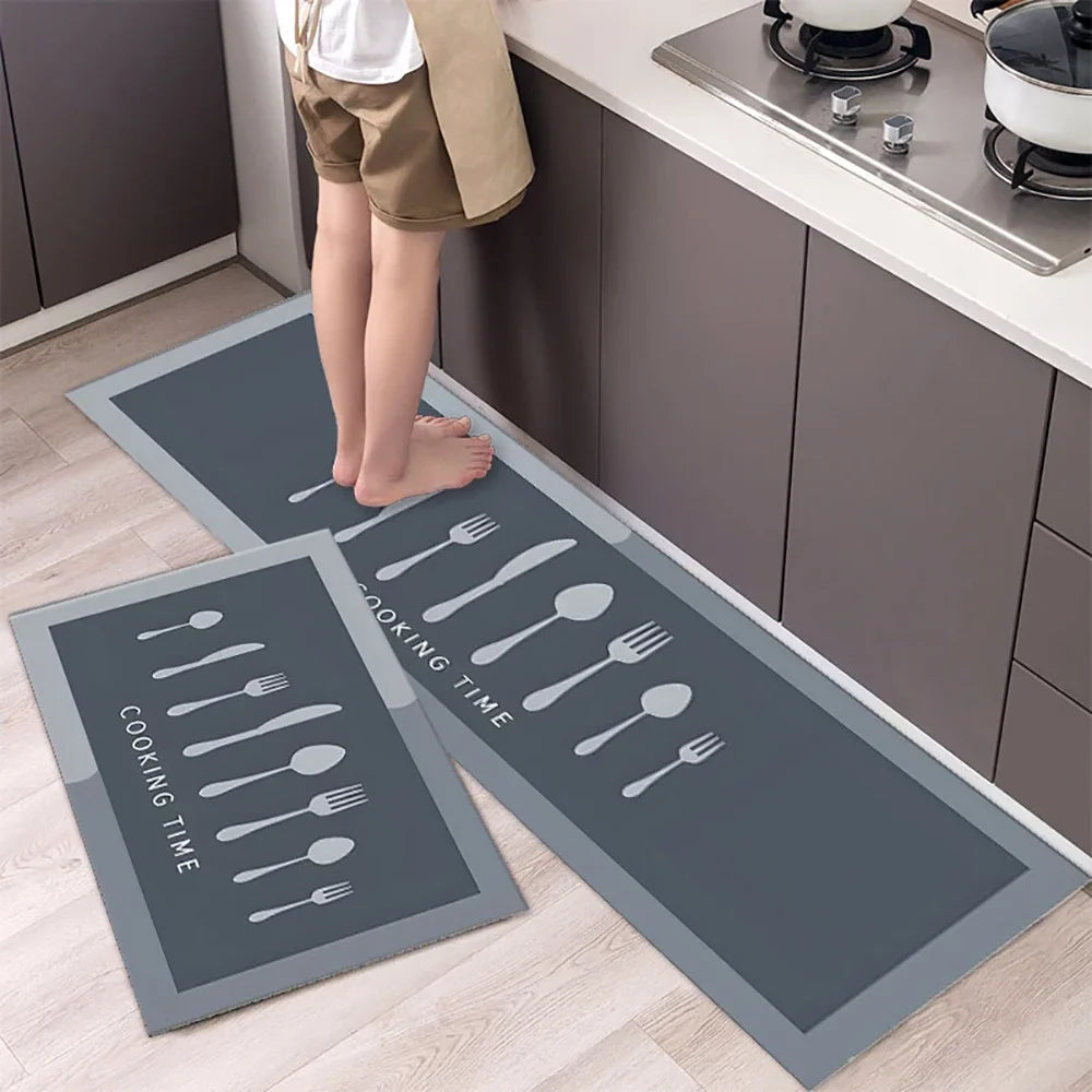VIKAMA Kitchen Floor Mat Long Strip Non-Slip Corridor Bedroom Entrance Carpet