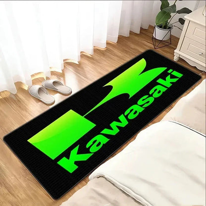 Kawasaki motorcycle anti-slip garage rug