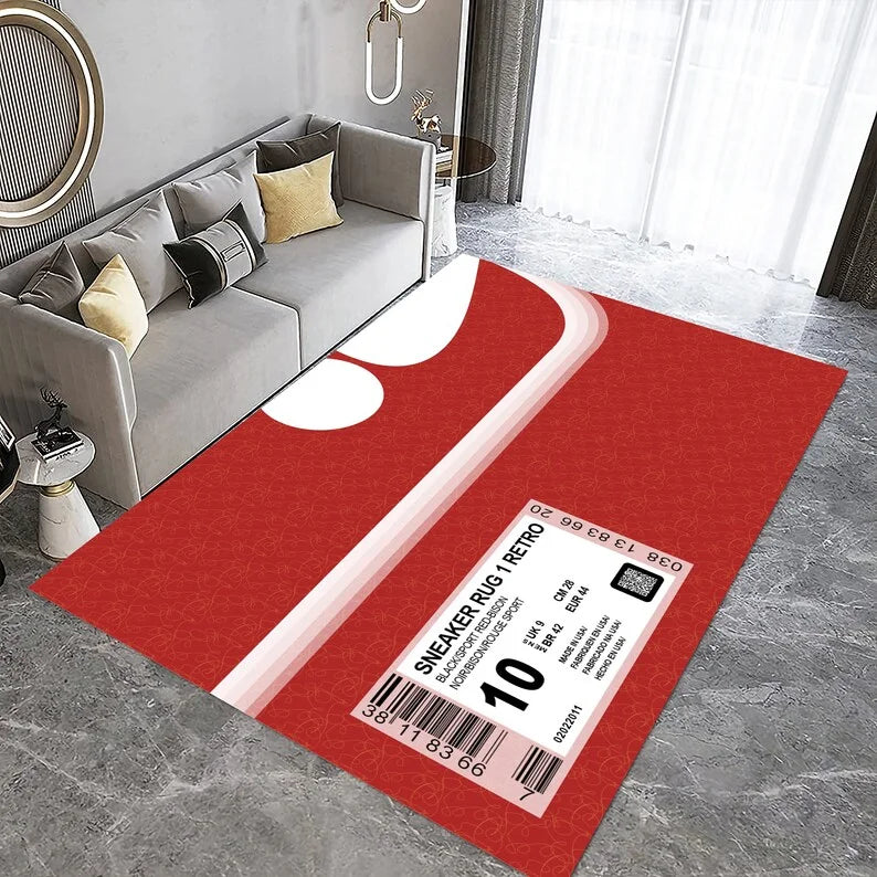 Sneaker Culture Urban Typography Rug