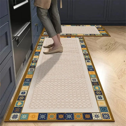 VIKAMA Anti-Slip Kitchen & Entrance Floor Mat Set