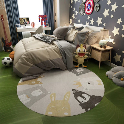 Cartoon Cute Round Non-Slip Area Rug