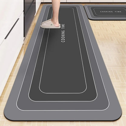 VIKAMA Kitchen Non-Slip Oil-Absorbent Waterproof Floor Mat Door Carpet Home Decor
