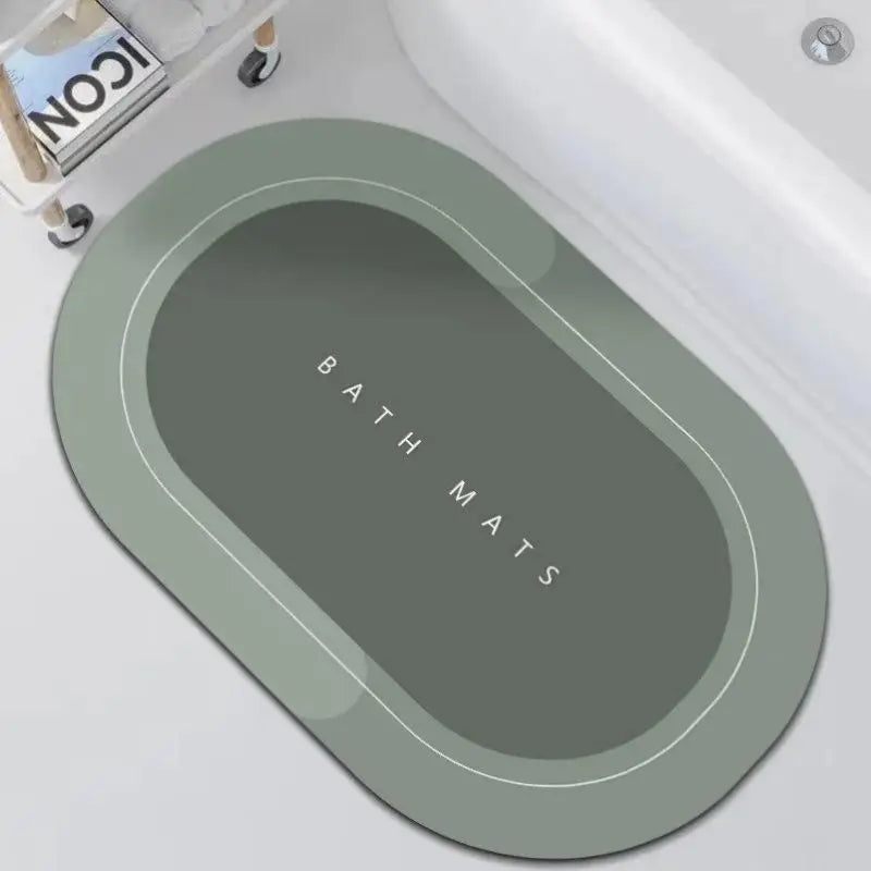 Simple Diatomite Floor Mat Bathroom Kitchen Entrance Foot Mat Super Absorbent Washable Dirt-resistant Non-slip Carpet