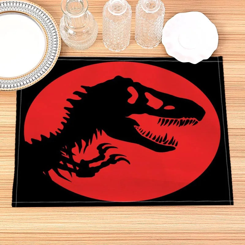 Jurassic Park Print Linen Kids Placemat Set
