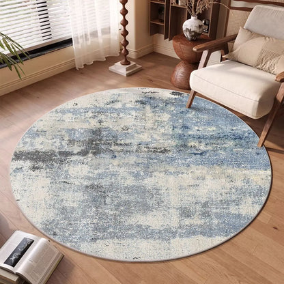Modern Abstract Round Soft Washable Area Rug