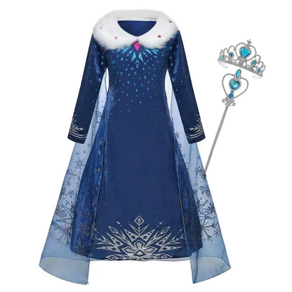 Disney Frozen 2 Elsa Princess Costume Dress For Girls