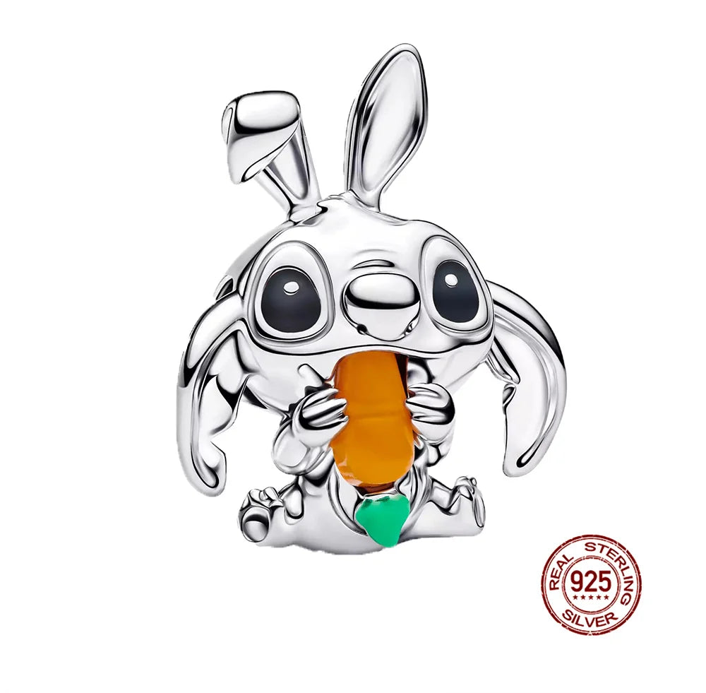 Disney S925 Sterling Silver Charm Beads For Women Bracelet