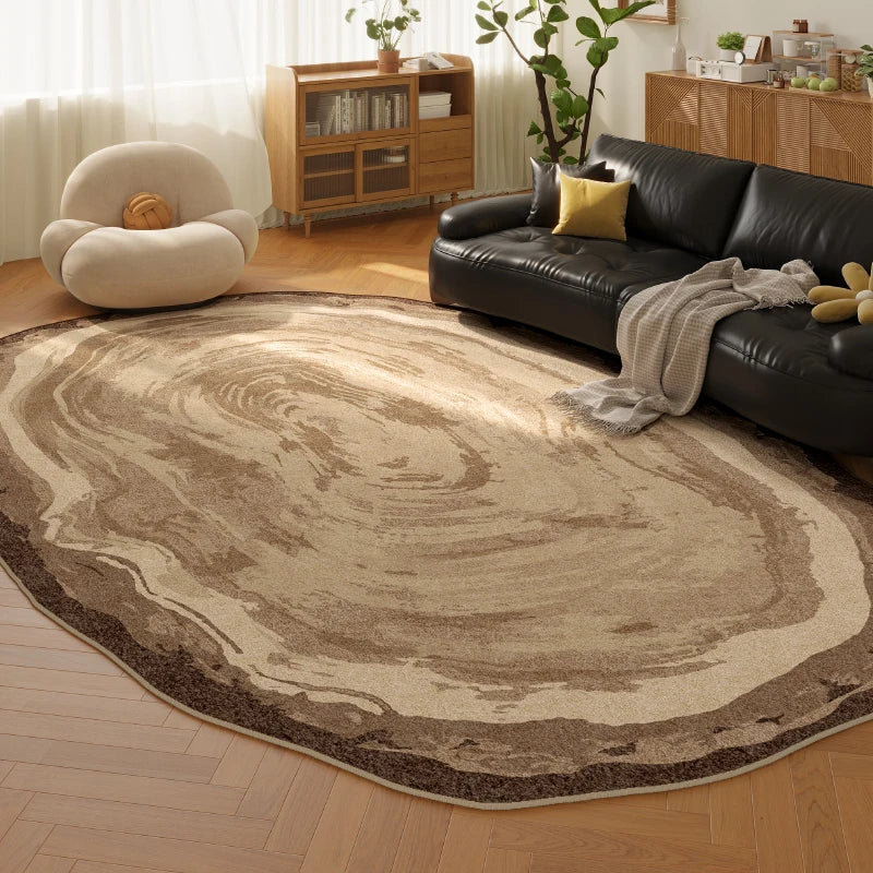 Retro Style Irregular Plush Area Rug