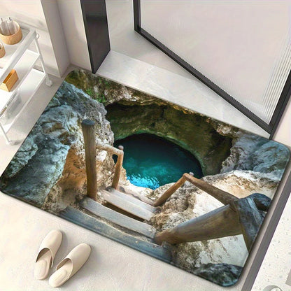 3D Fantasy Water Tower Non-Slip Area Rug