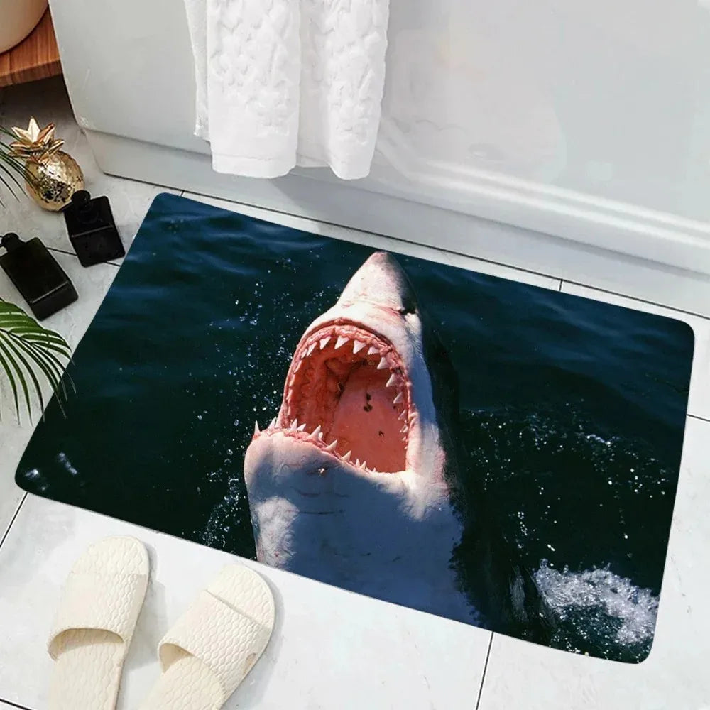 VIKAMA 3D Shark Deep Sea Non-Slip Doormat