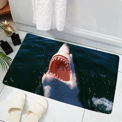 VIKAMA 3D Shark Deep Sea Non-Slip Doormat