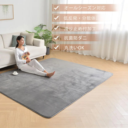 VIKAMA Coral Non-Slip Bedroom & Living Room Area Rug