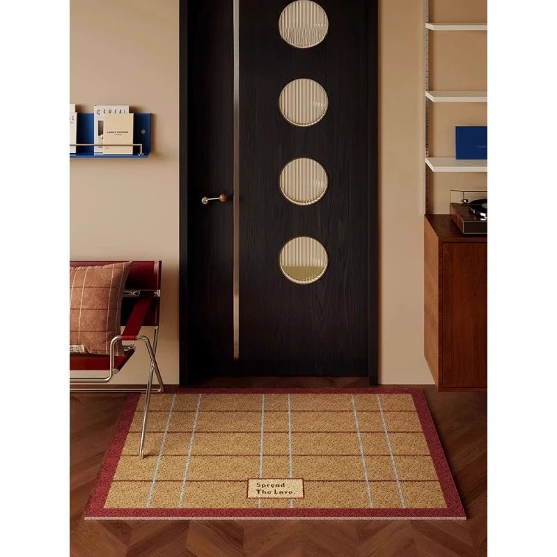 TipToe Azure Card Silk Ring Entrance Door Mat Non-Slip Dirt Scraper Shoe Change Floor Carpet