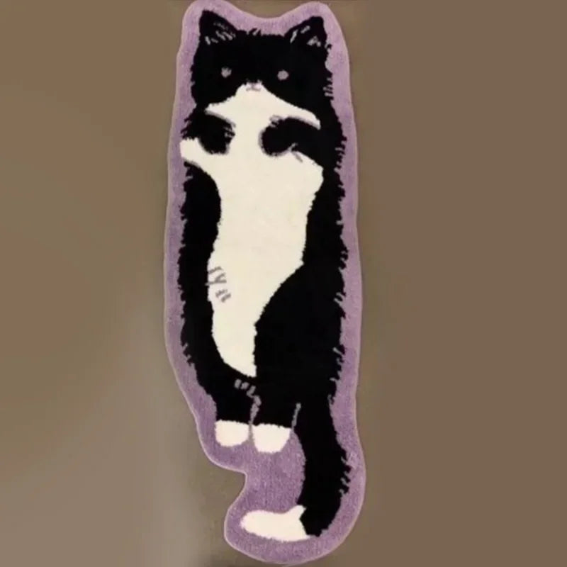 VIKAMA Cartoon Cat Fuzzy Soft Area Rug