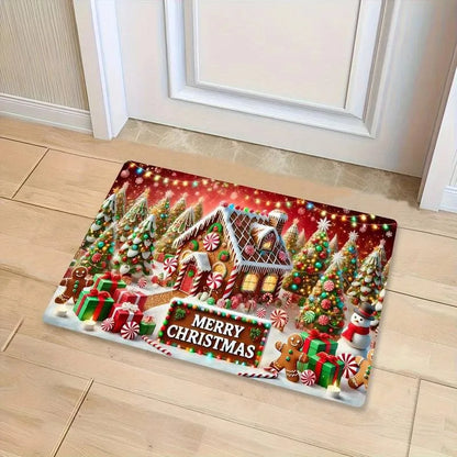 VIKAMA Merry Christmas Santa Claus Doormat