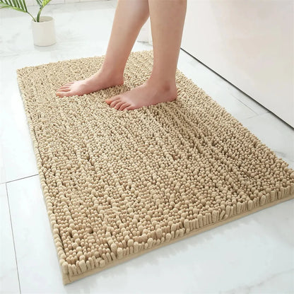 Olanly Luxury Chenille Non-Slip Bath Rug