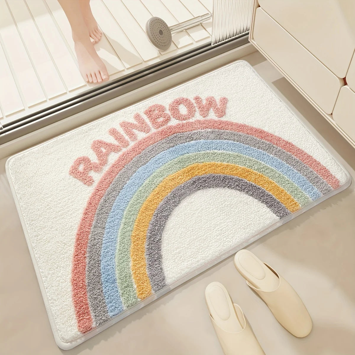 VIKAMA Bathroom Entrance Water-Absorbing Non-Slip Floor Mat