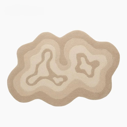 Modern Irregular Shape Plush Anti-Slip Area Rug