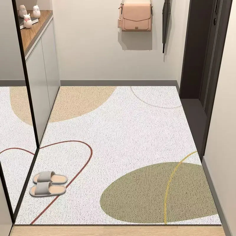 Nordic PVC silk ring non-slip door mat