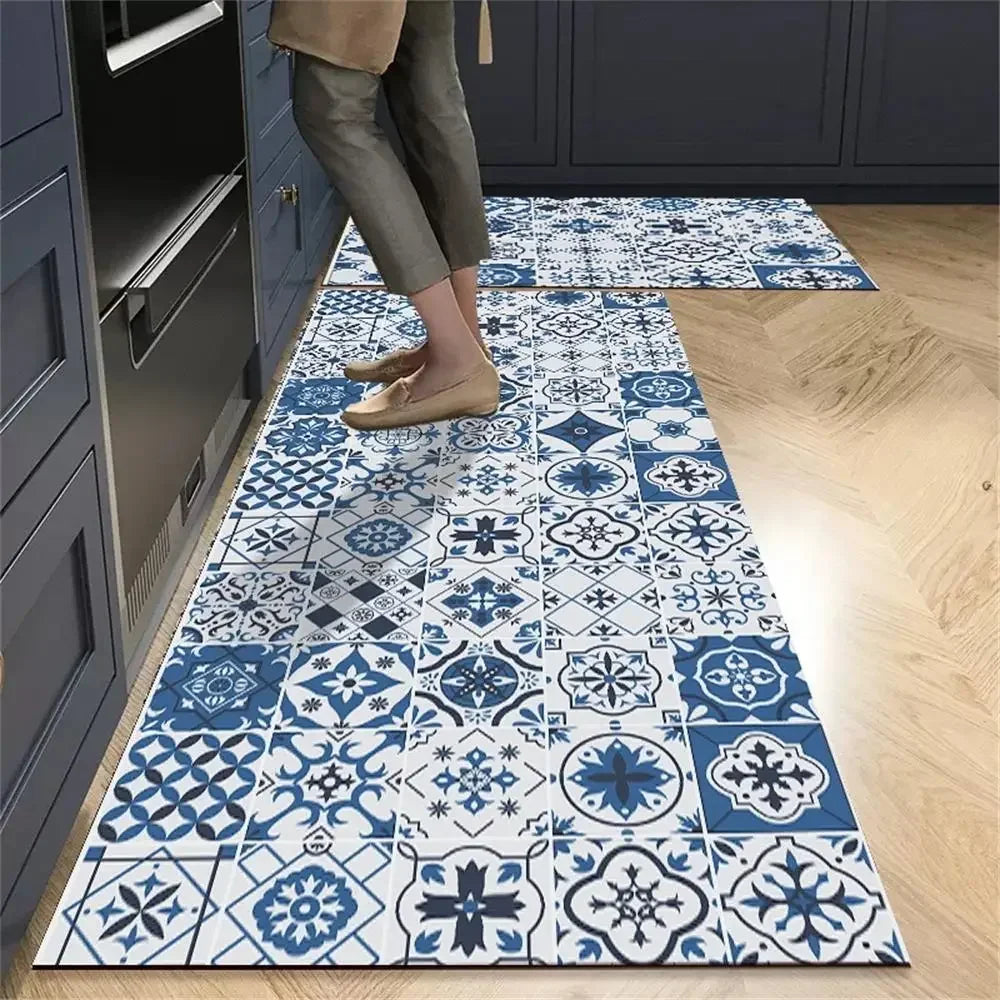 VIKAMA Anti-Slip Kitchen & Entrance Floor Mat Set