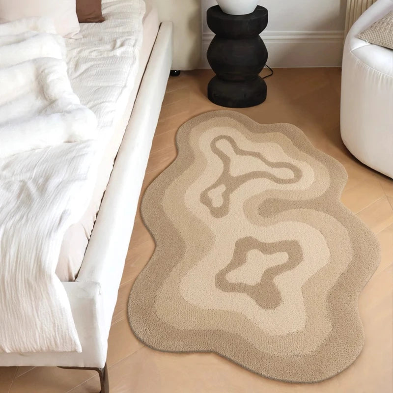 Modern Irregular Shape Plush Anti-Slip Area Rug