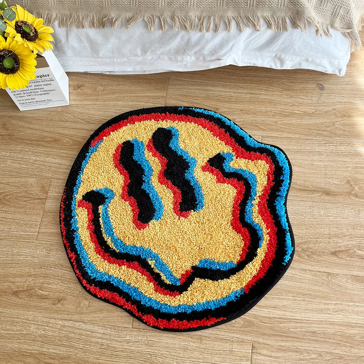 Trippy Smiling Tufted Non-Slip Rug