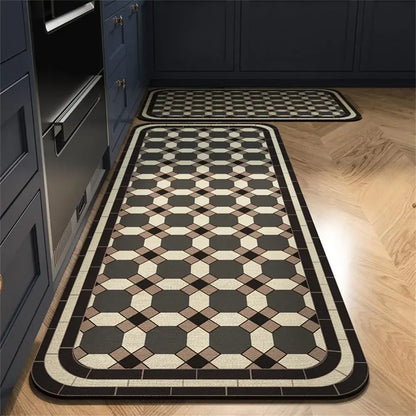 VIKAMA Anti-Slip Kitchen & Entrance Floor Mat Set
