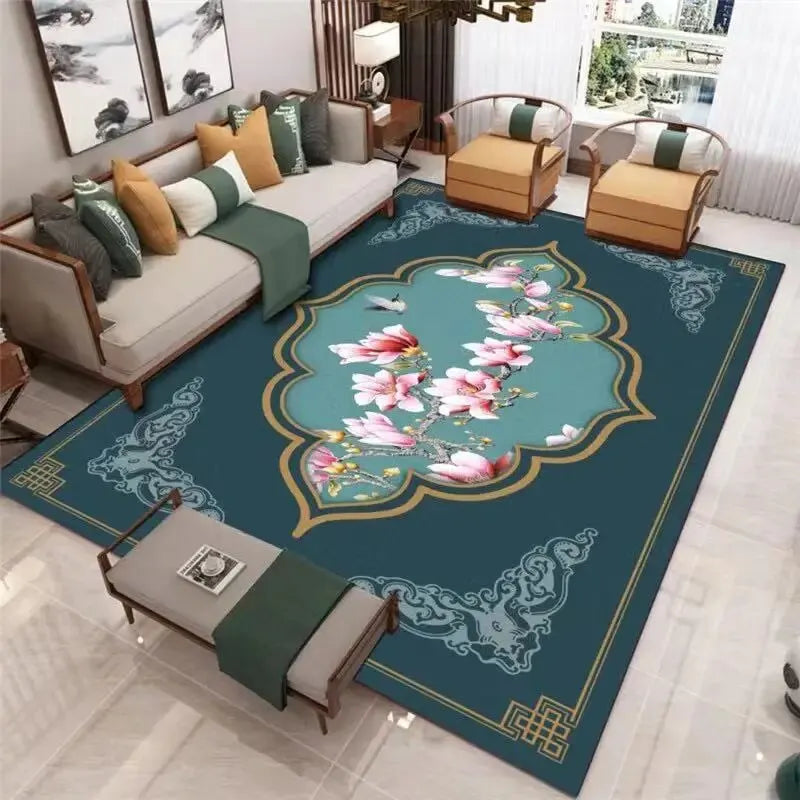 40×60 cm Modern Chinese Crystal Velvet Carpet Living Room Coffee Table Rug Blanket Simple Light European Style Sand Mat Home Decor