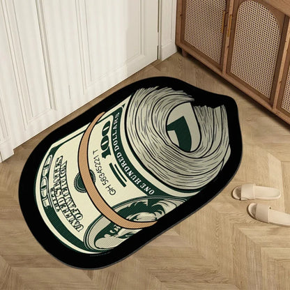 Money Shaped Dollar Rug
