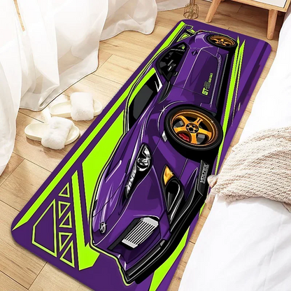 VIKAMA Racing Pattern Non-Slip Soft Area Rug