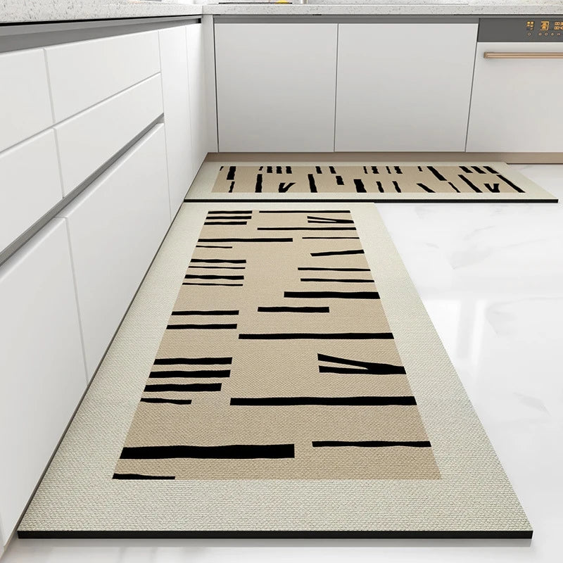 Plaid anti-slip quick-dry kitchen runner mat