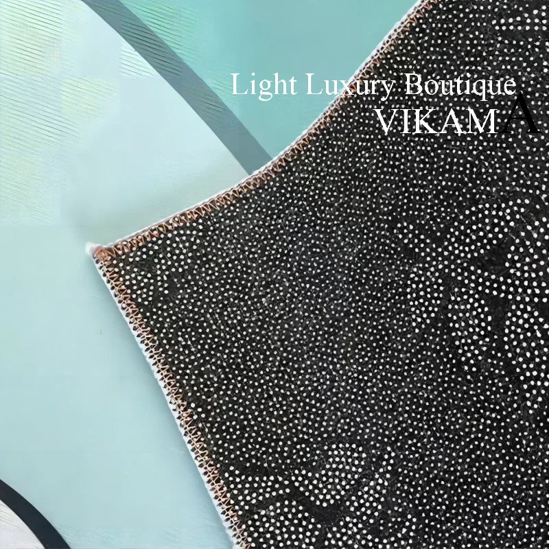 VIKAMA Welcome Indoor Hallway Crystal Pile Decorative Mat Bathroom Entrance Non-Slip Home Machine Washable Carpet